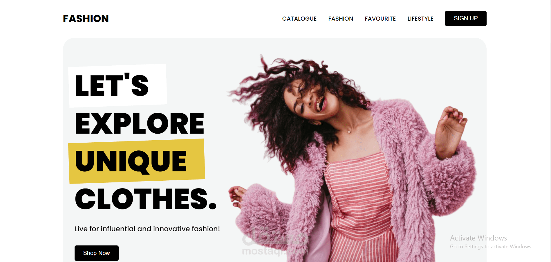 تطبيق ويب للتجارة الإلكترونية المتجاوبة - الأزياء