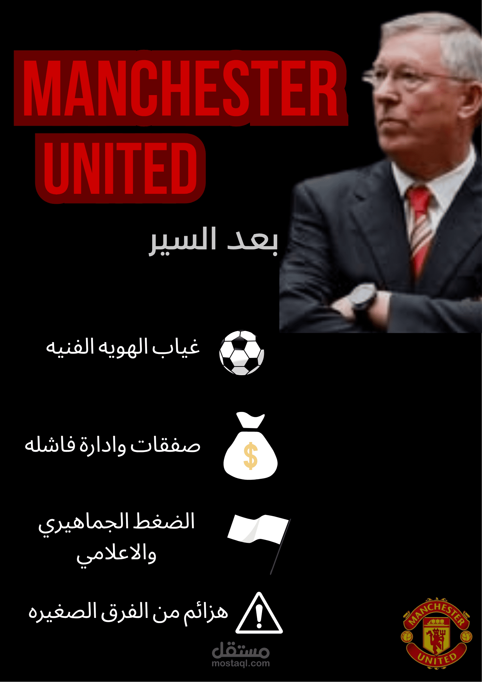 تصميم بوستر رياضي احترافي - Manchester United