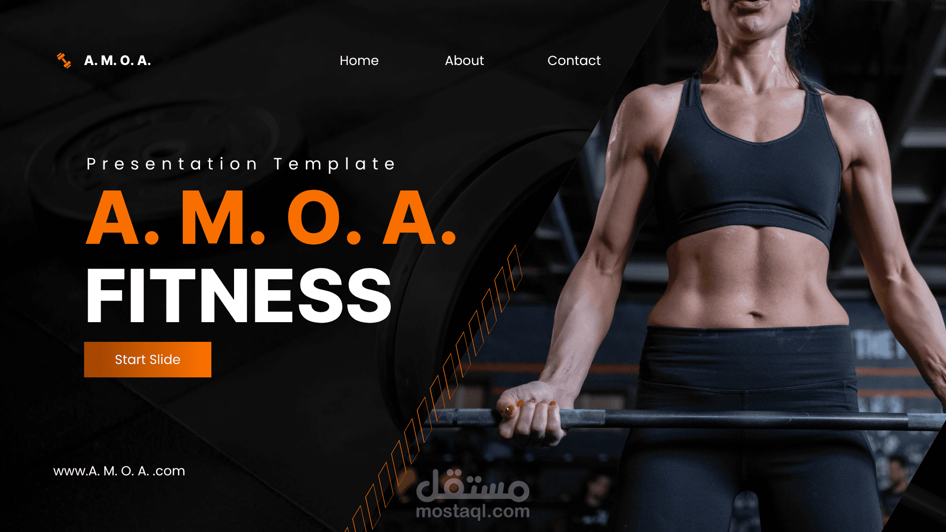 تصميم عرض تقديمي احترافي لمشروع Gym