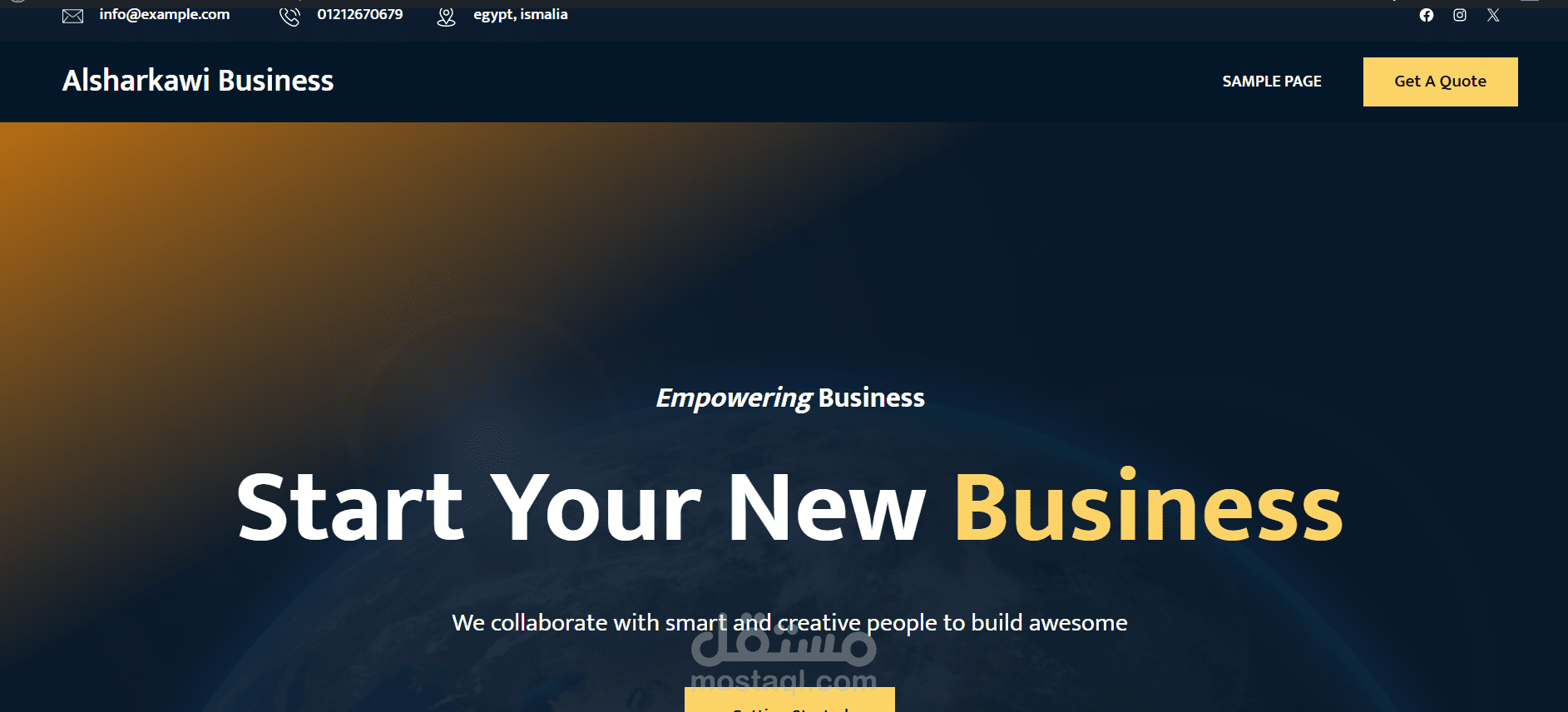 تصميم موقع بيزنس