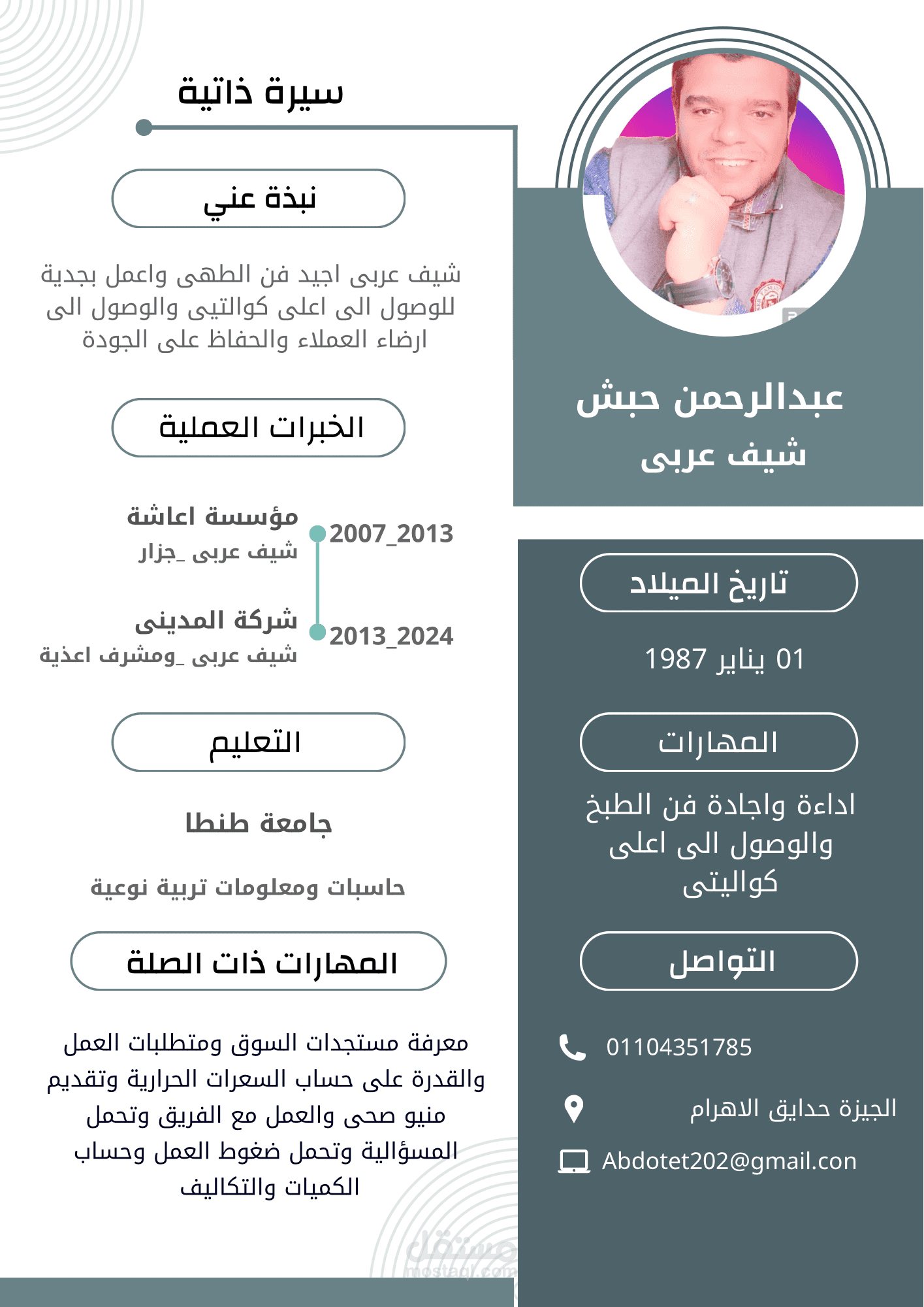 سيرة ذاتية احترافية