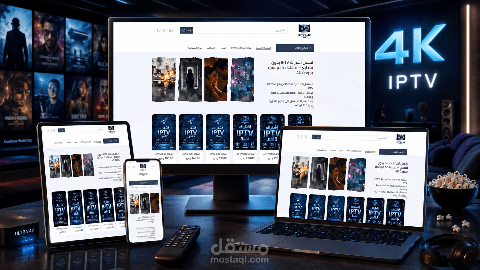 موقع Ultra 4K لخدمات البث التلفزيوني عبر الإنترنت (IPTV)