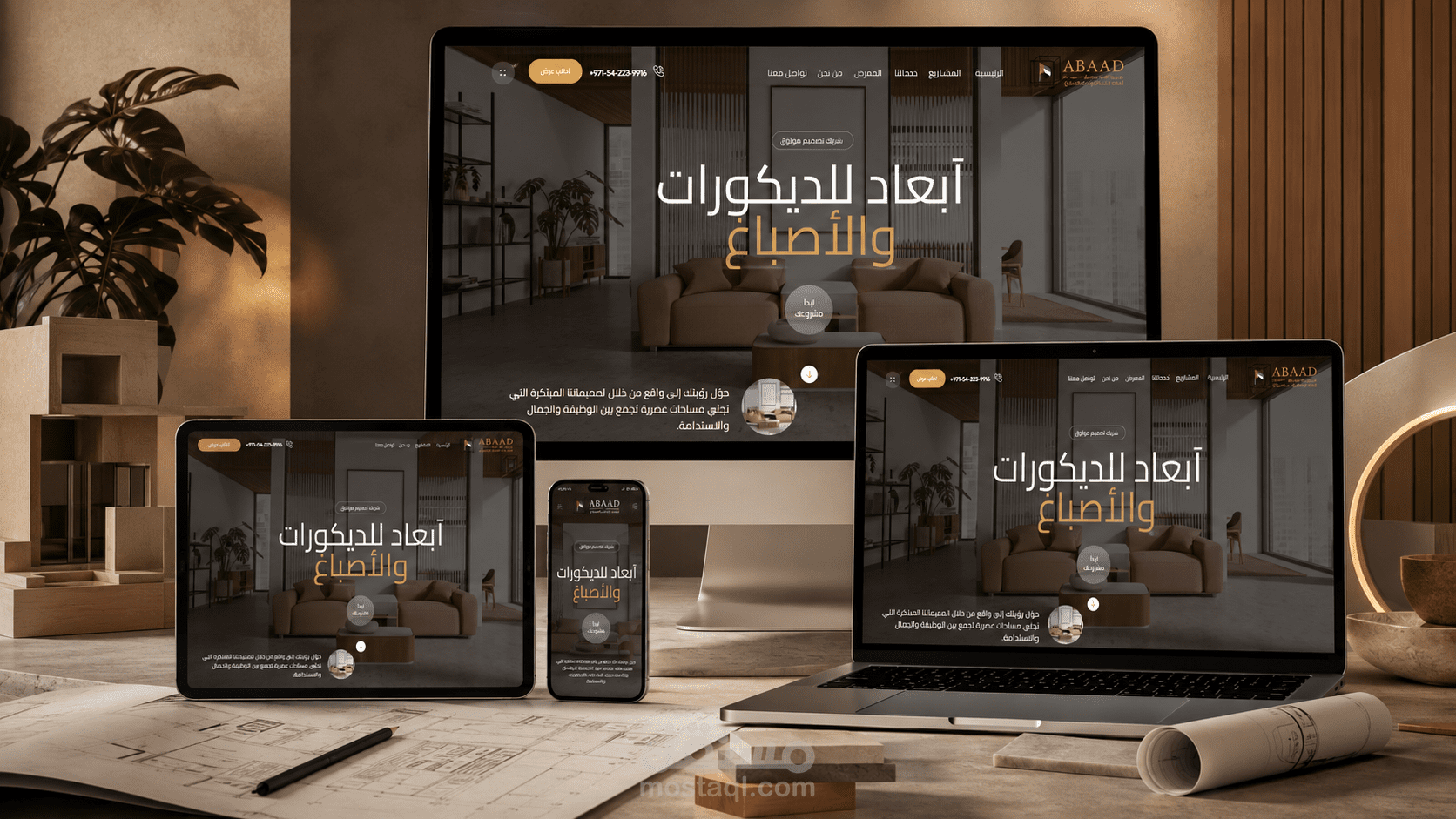 موقع أبعاد الإمارات للتصميم الداخلي والمقاولات