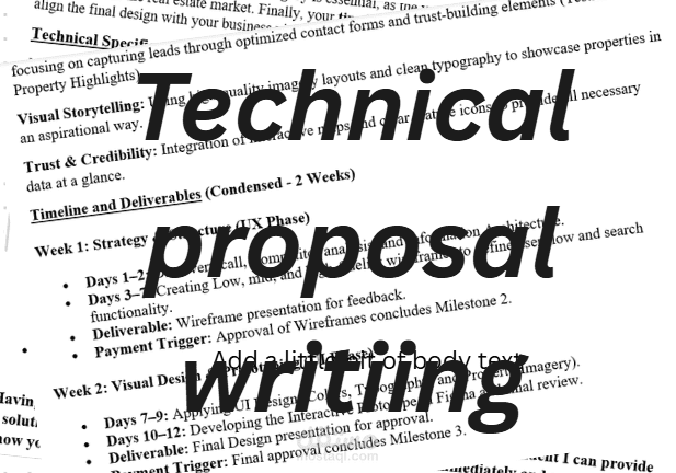 كتابة العروض التقنية (Technical Proposals) للتقديم على مشاريع العمل الحر