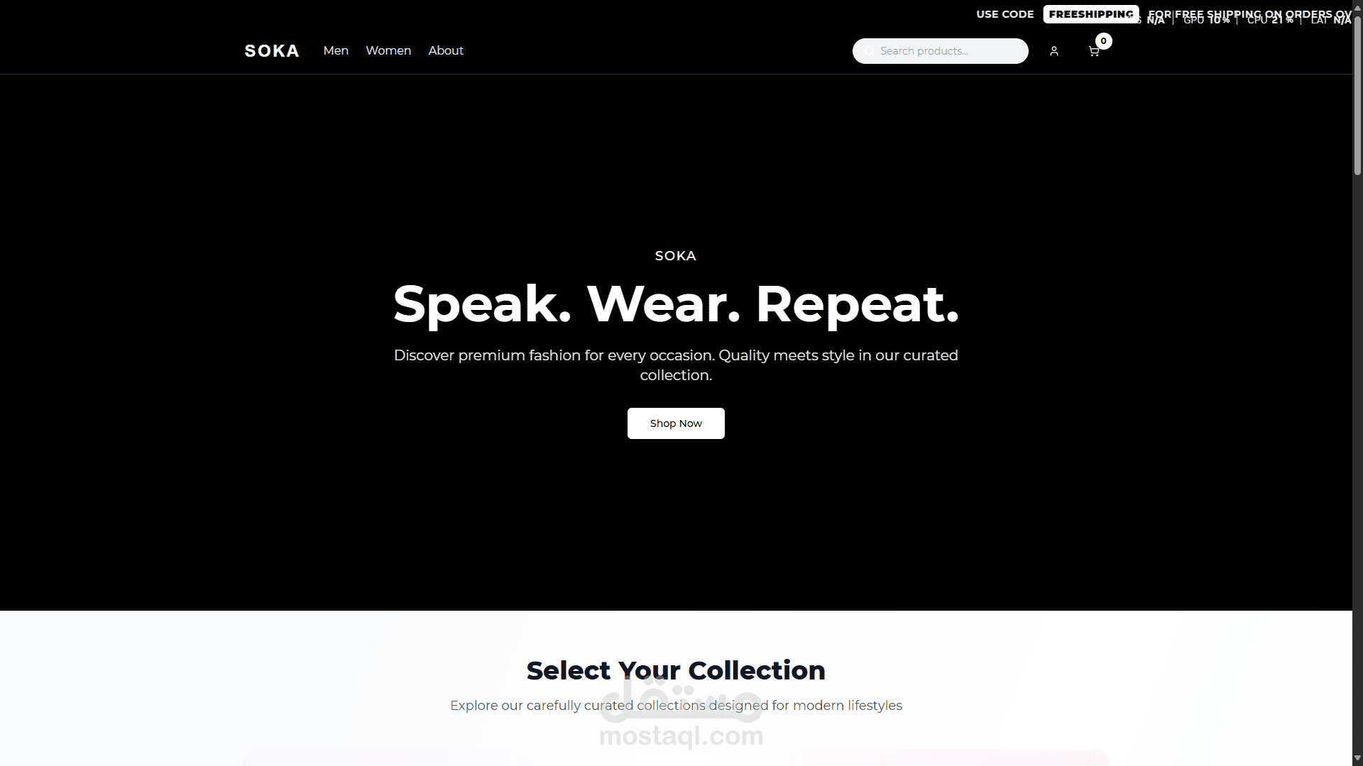 E-Commerce Website for SOKA