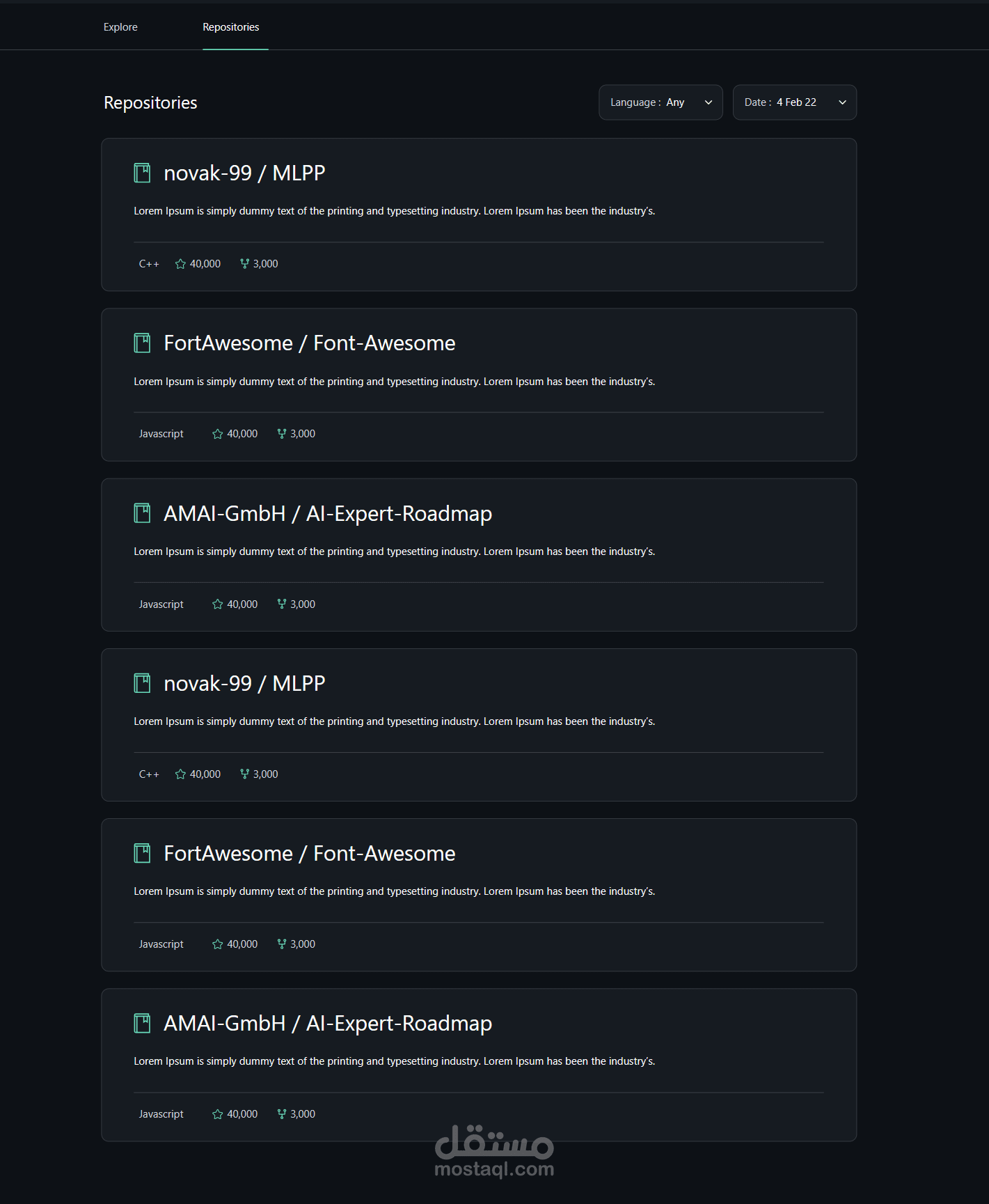 GitHub Top Stars – اكتشف أشهر مستودعات GitHub
