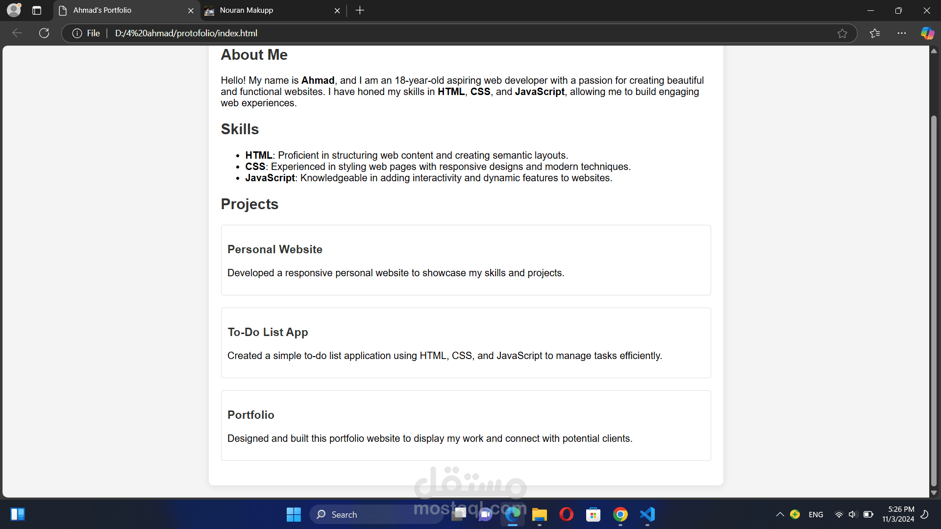 My Simple Portfolio