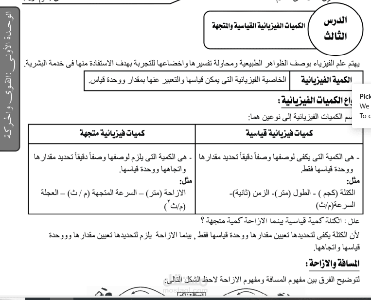 ملخص مادة العلوم للصف الثالث الاعدادي