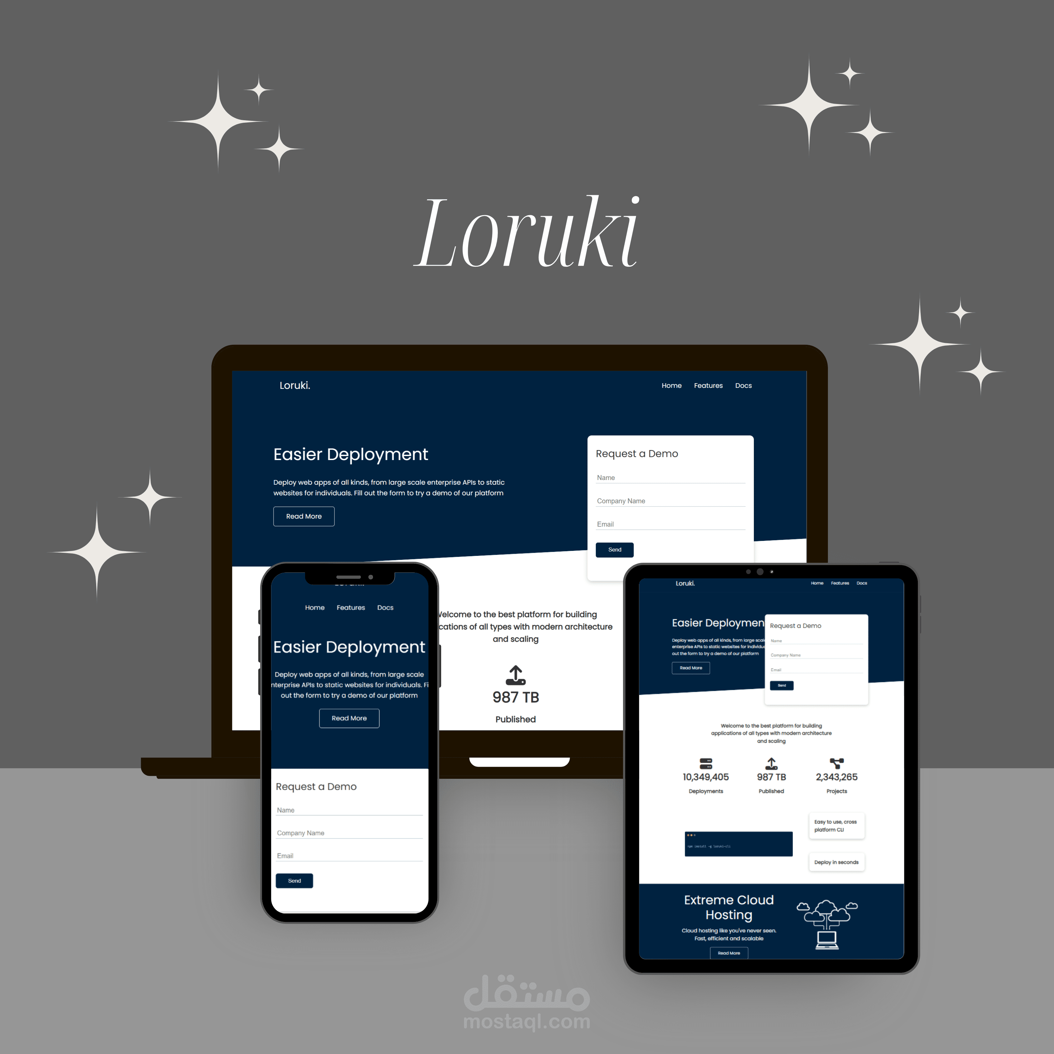 تطوير منصة استضافة سحابية