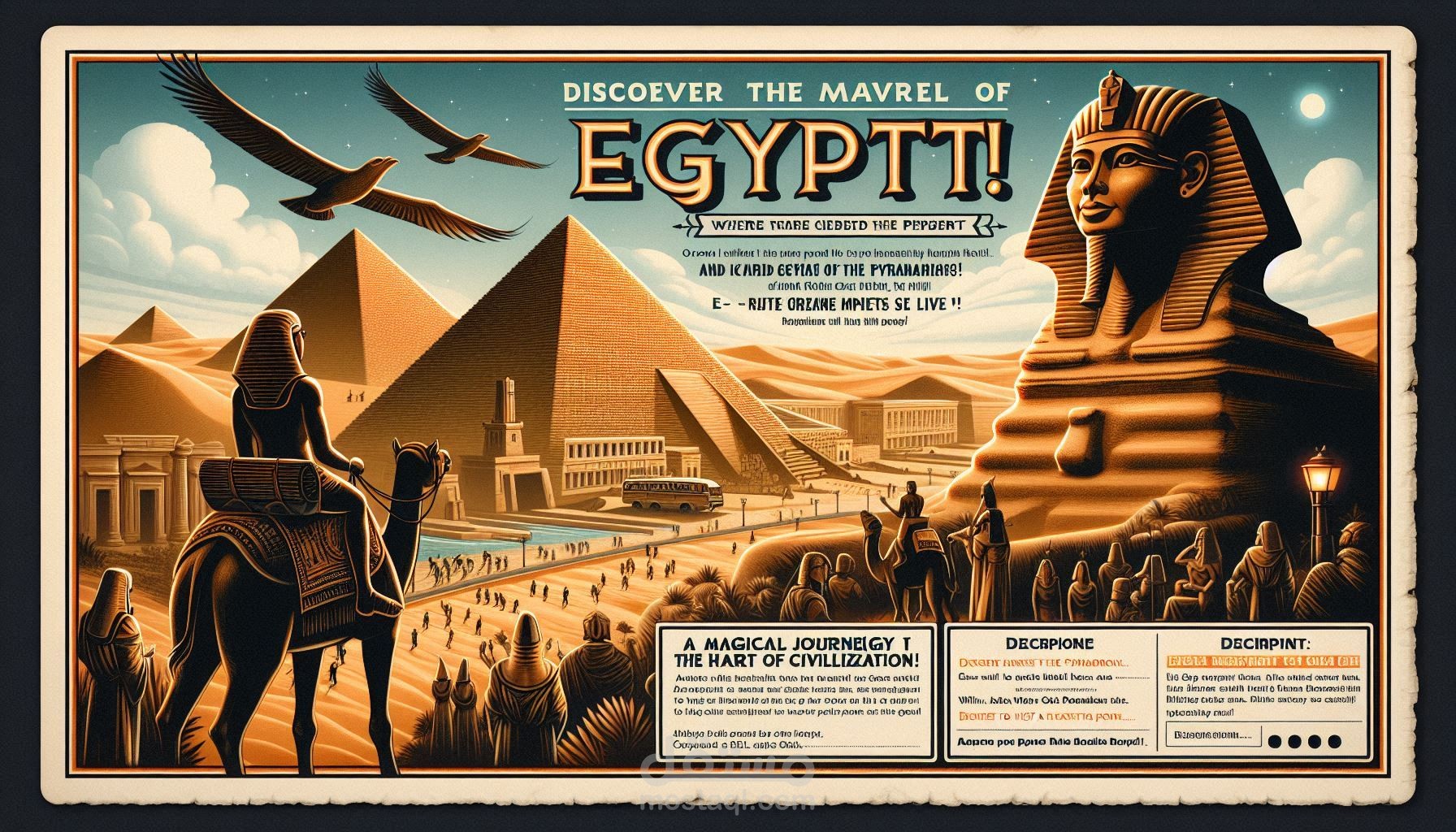 Invitation Card: Discover the Marvels of the Pharaohs