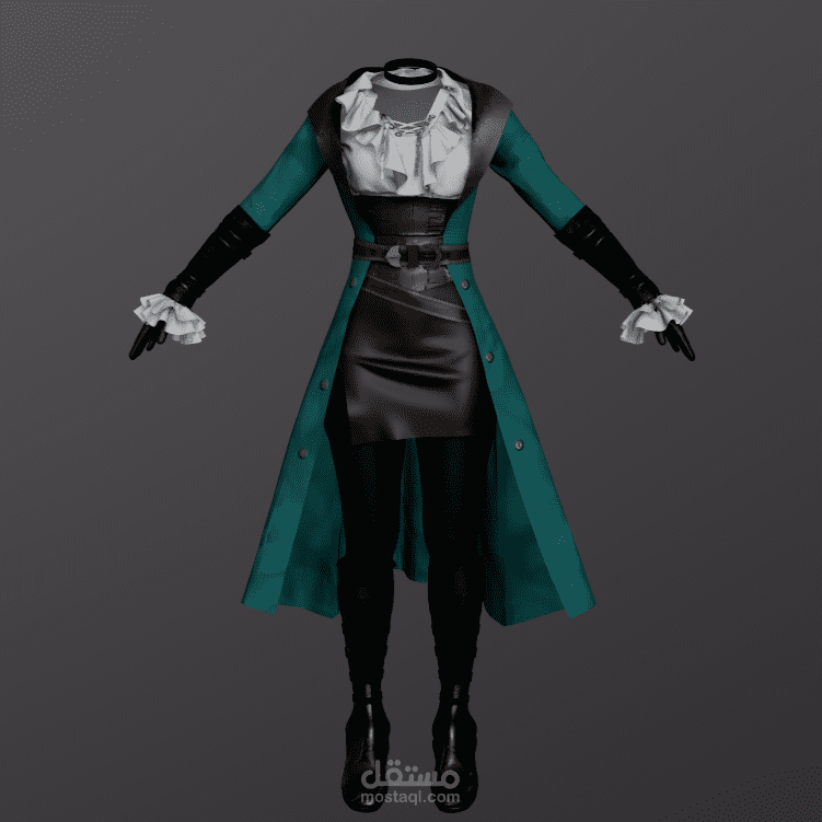 تصميم وتنفيذ ملابس (Character Costume) مع الـ Texturing