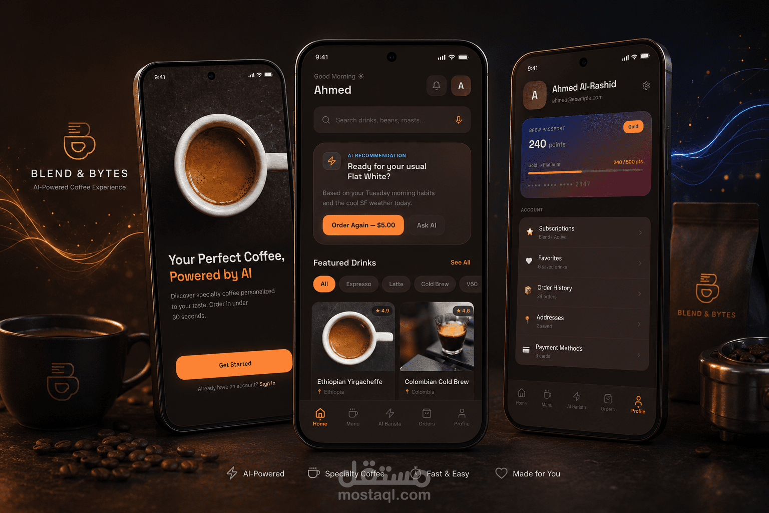Blend & Bytes AI Coffee Ordering App