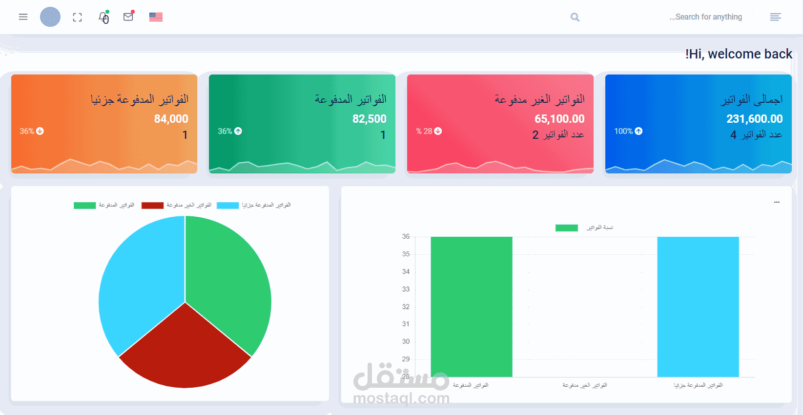 مشروع الفواتير (متعدد الاستخدام)