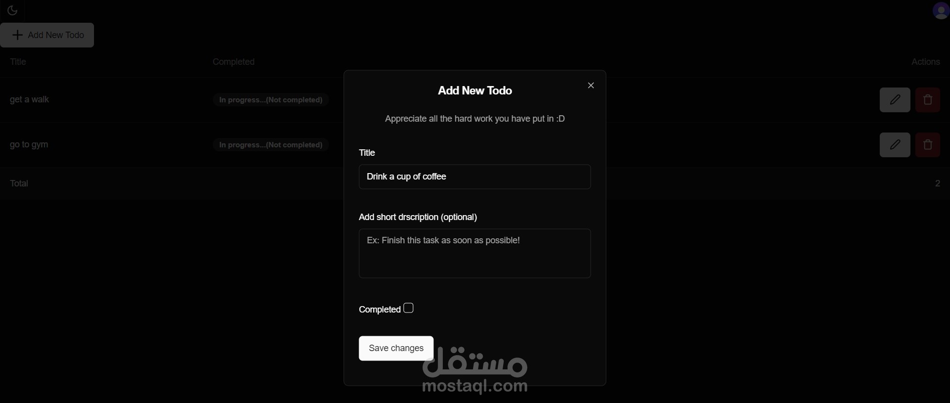 Full Stack Todo app using Next JS, Prisma, and MongoDB