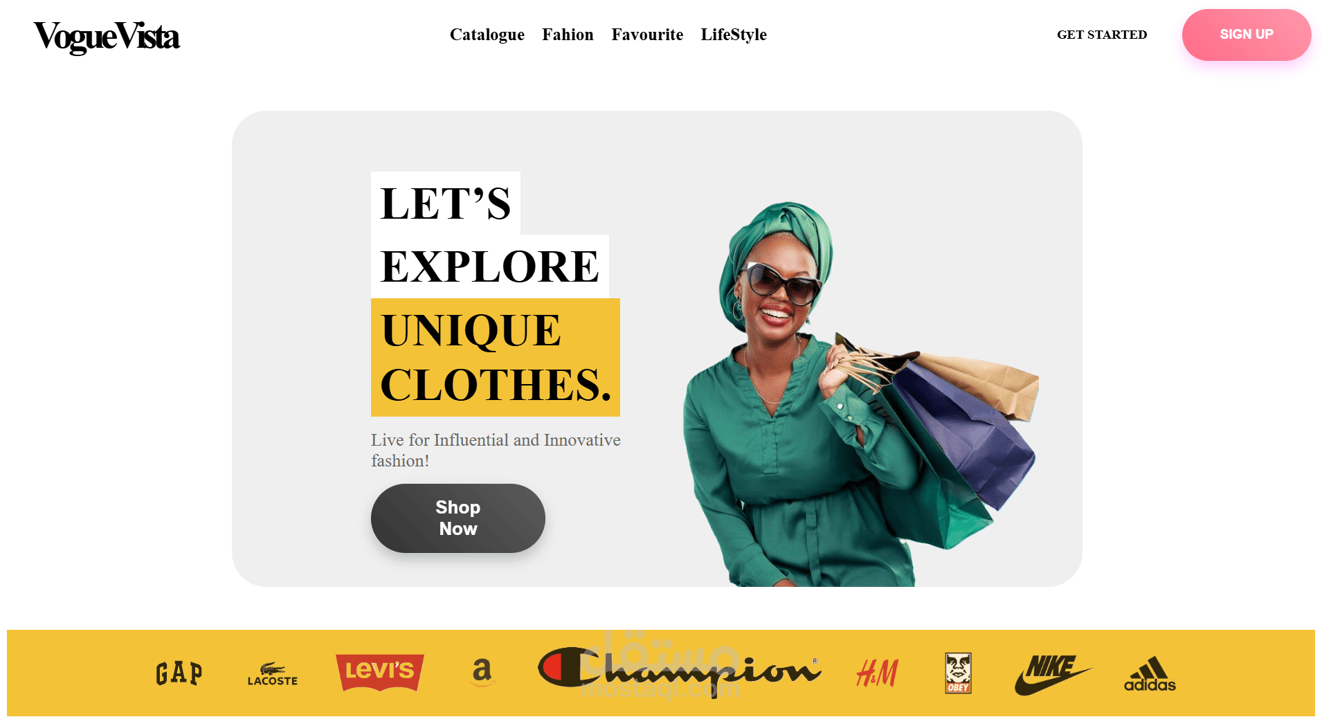 منصة تسوق إلكترونية مخصصة للأزياء