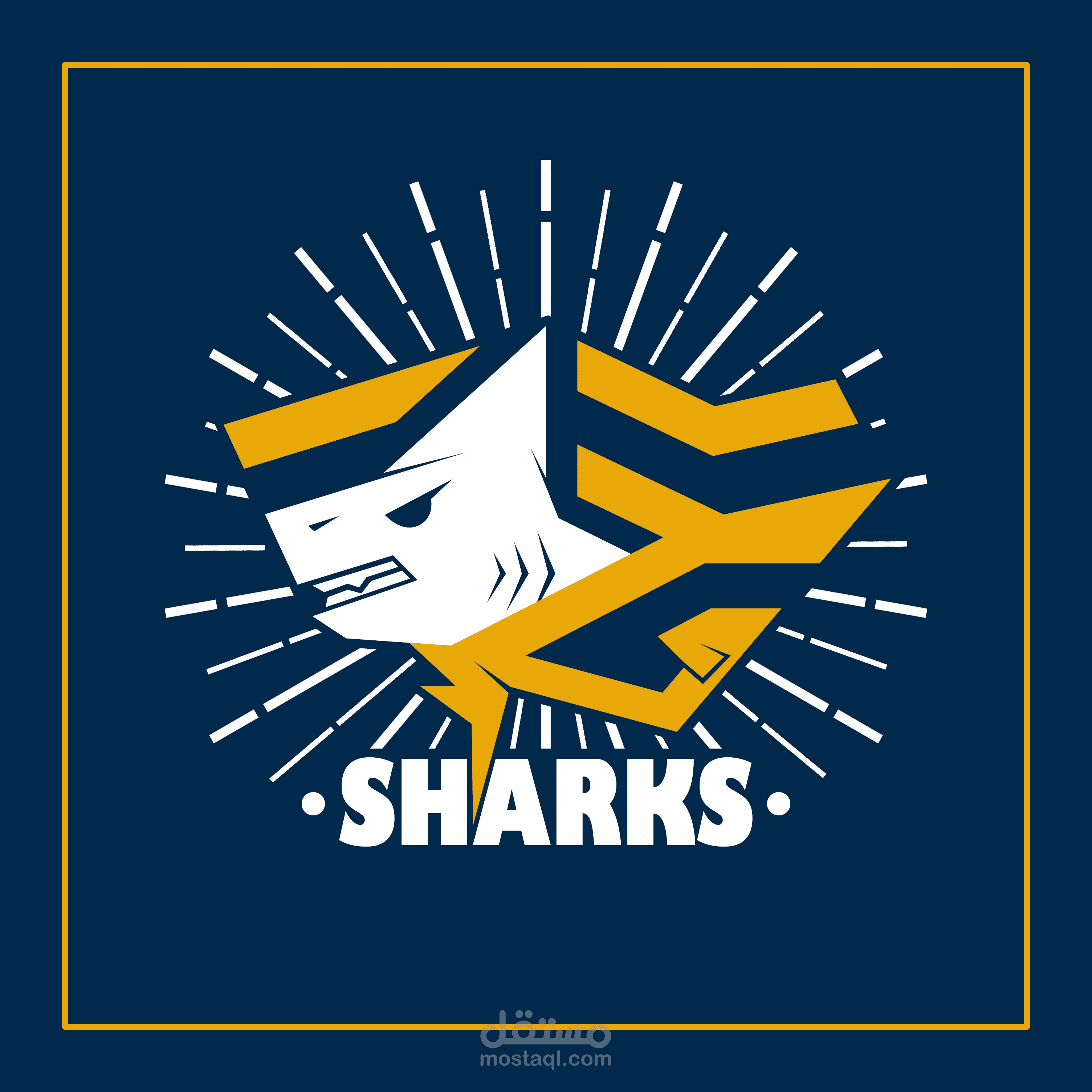 modern, sharks team logo