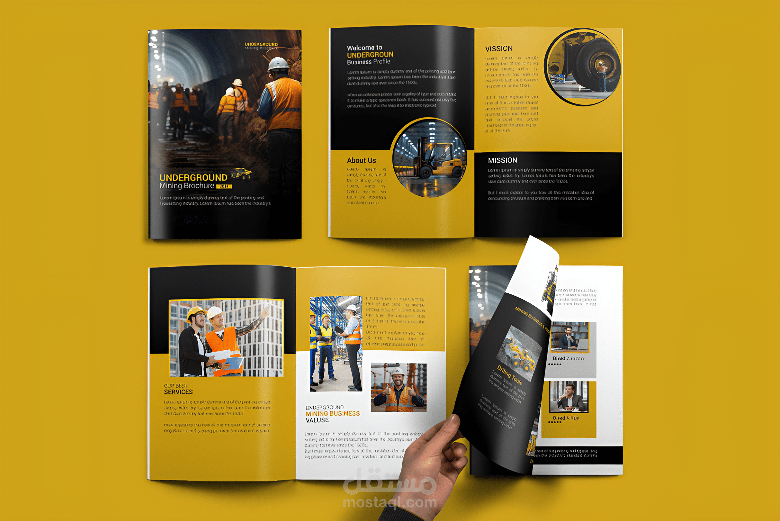 عمل بروفايل لشركه تعمل في مجال التعدين تحت الأرض