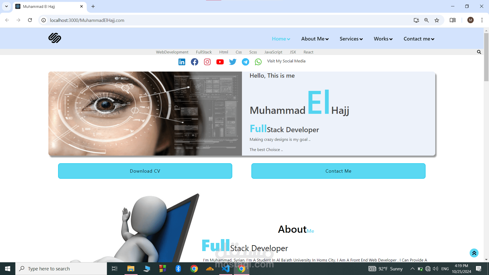 موقع شخصي Portfolio