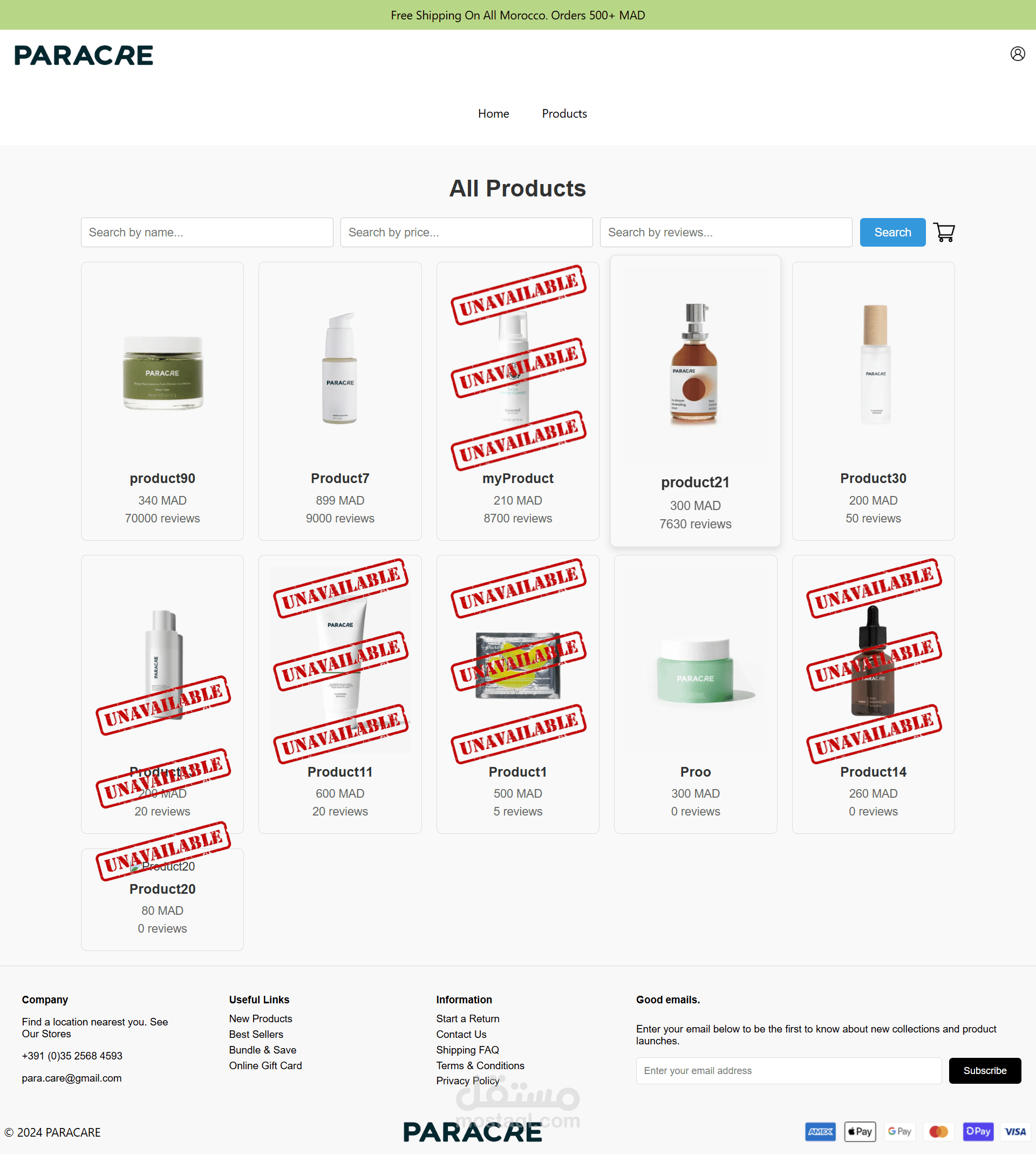 Paracare | منصة تجارة إلكترونية لمنتجات العناية والصحة