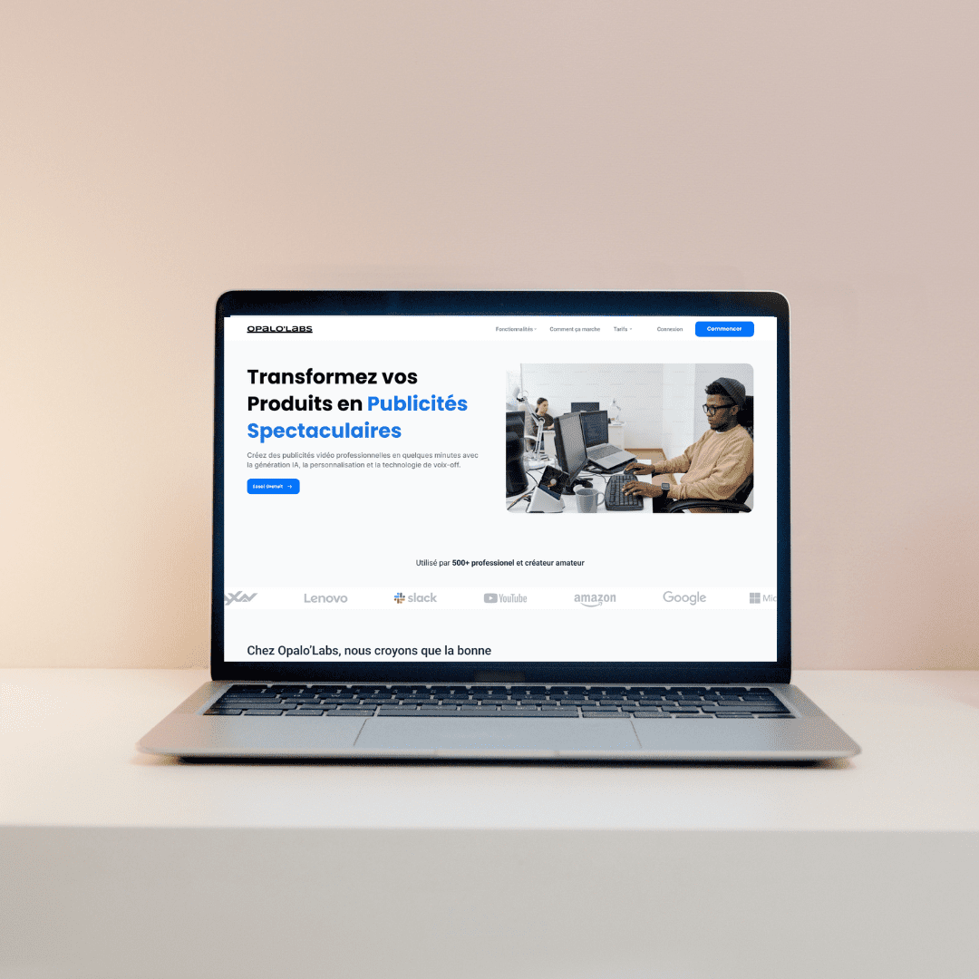 تصميم واجهة SaaS لشركة Opalo’Labs  تجربة مستخدم سلسة وعصرية