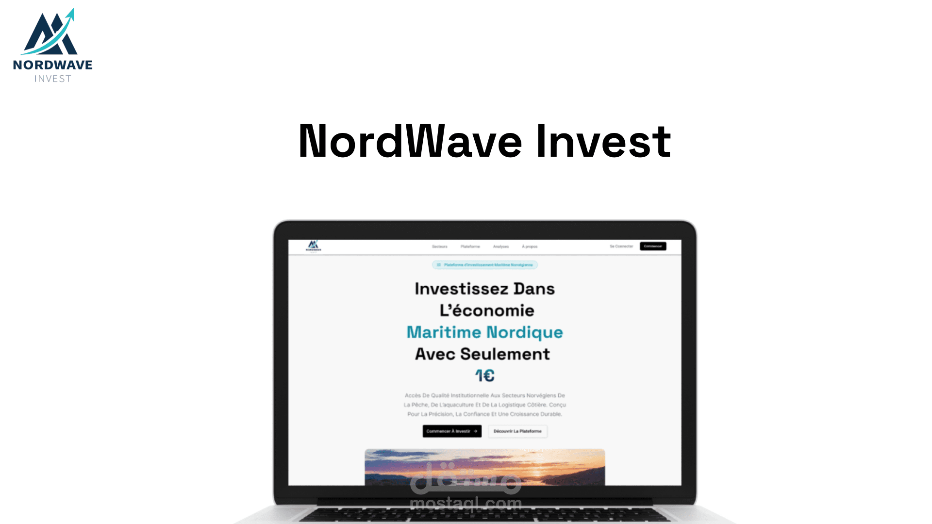 تصميم واجهة UX/UI لمنصة NORDWAVE INVEST