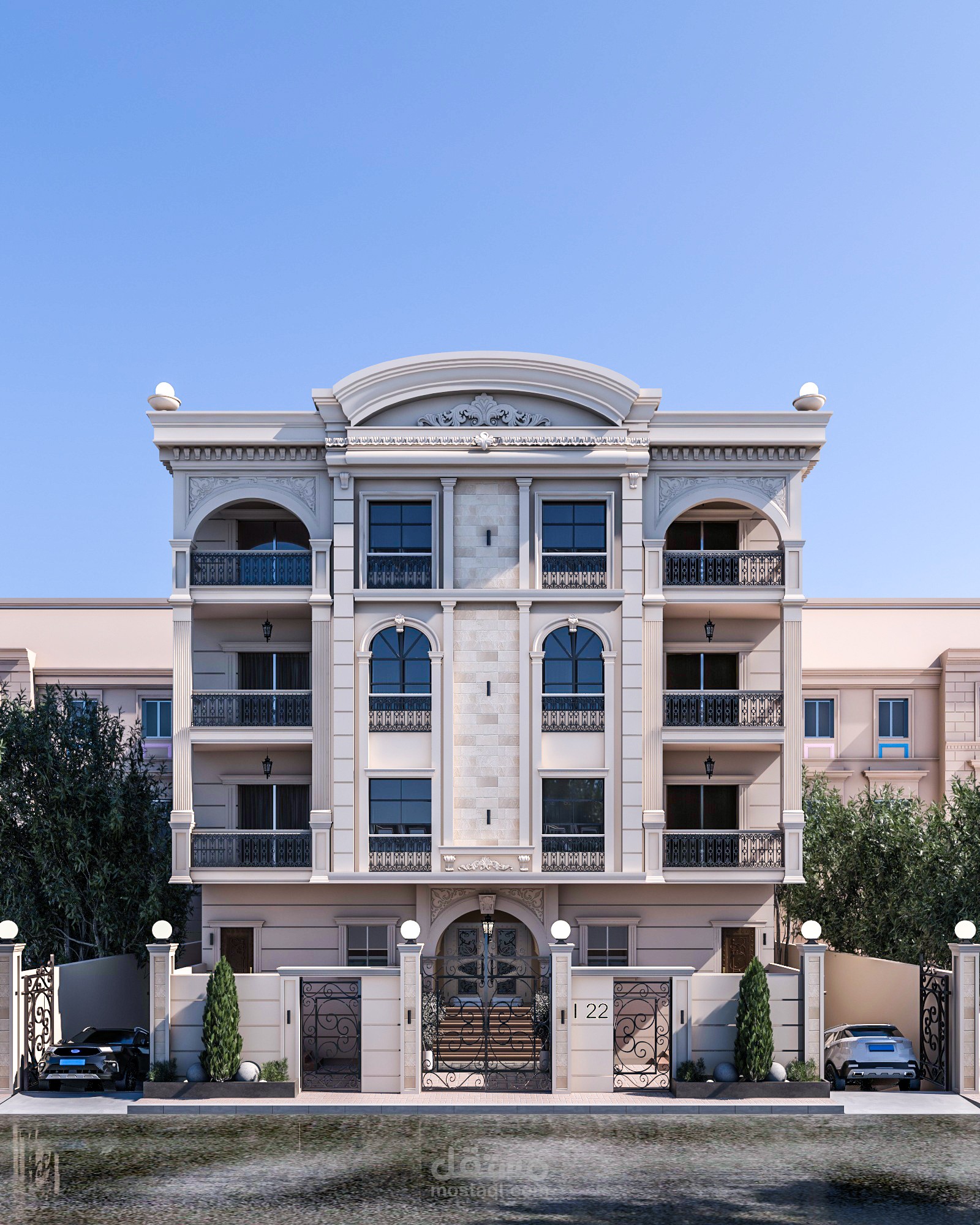 تصميم واجهة مبنى سكنى
