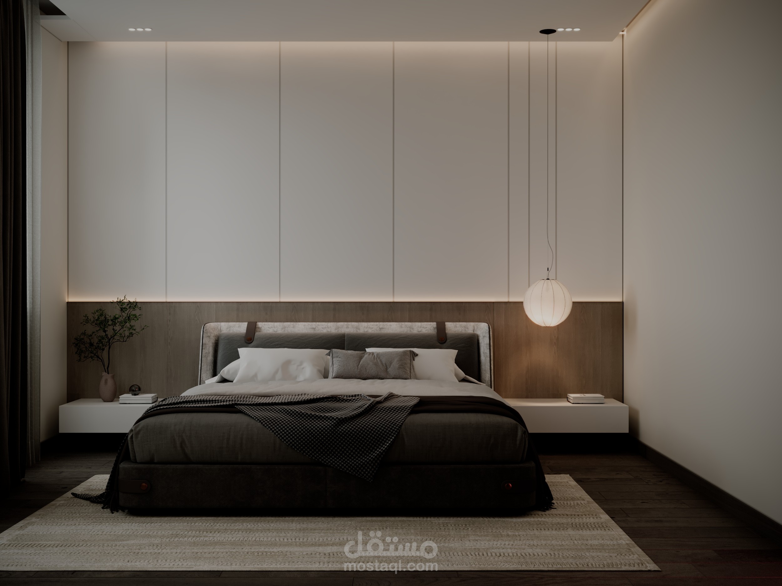 "تصميم غرفة نوم مودرن بلمسات أنيقة وعصرية"