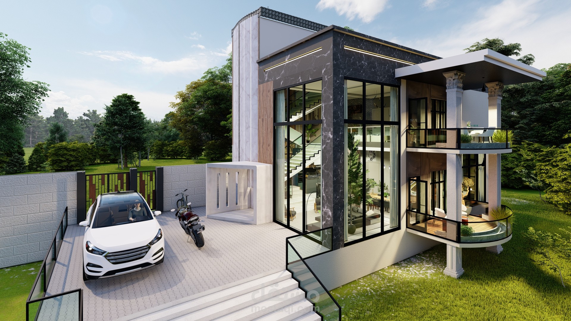 تصميم ديكور واجهة خارجيه في عمان عن بعد