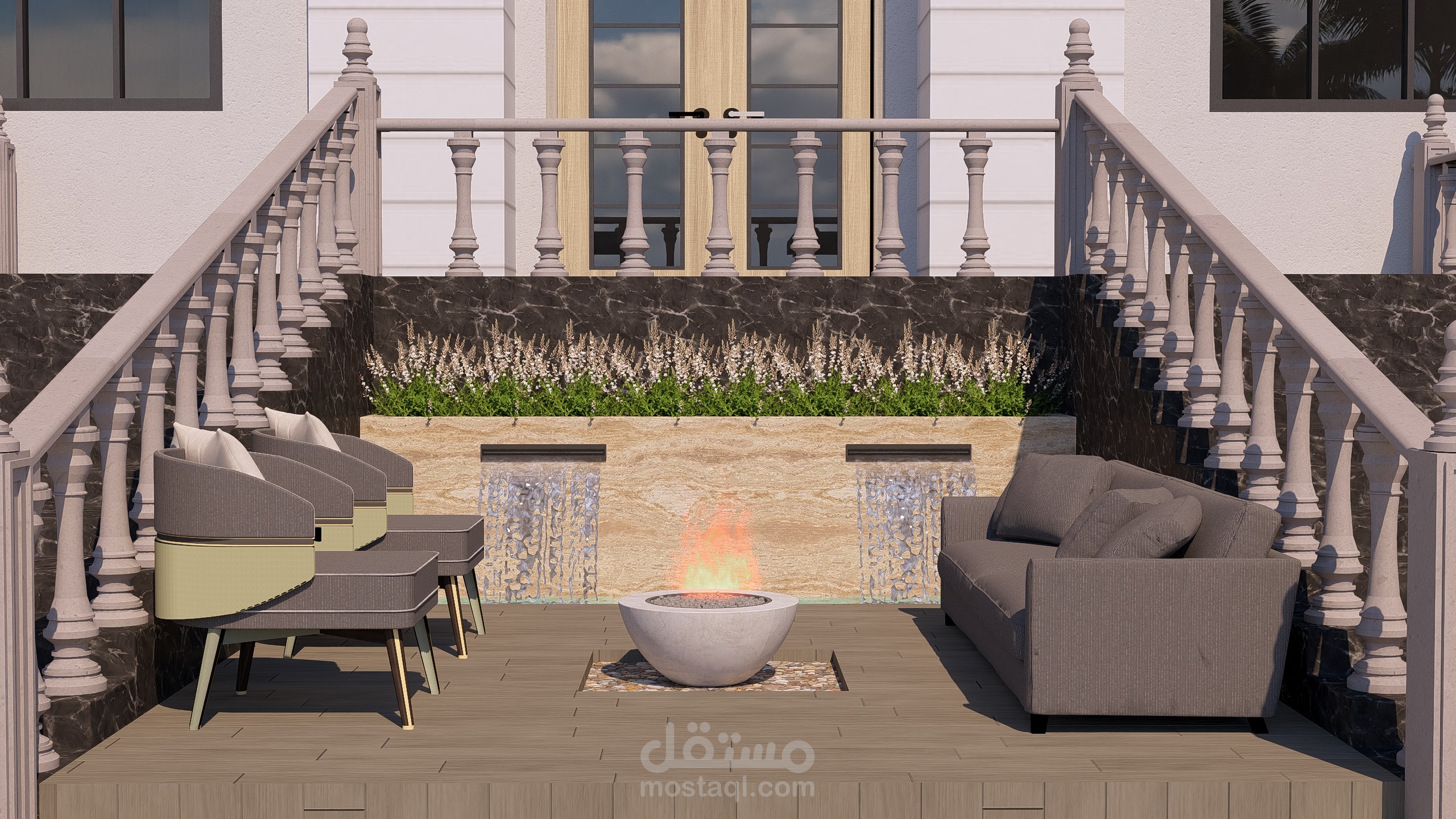 تصميم حديقة لفيلا