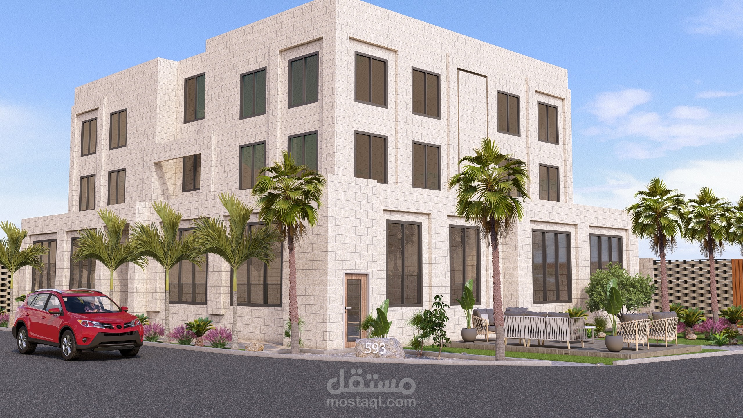 تصميم حديقة لفيلا