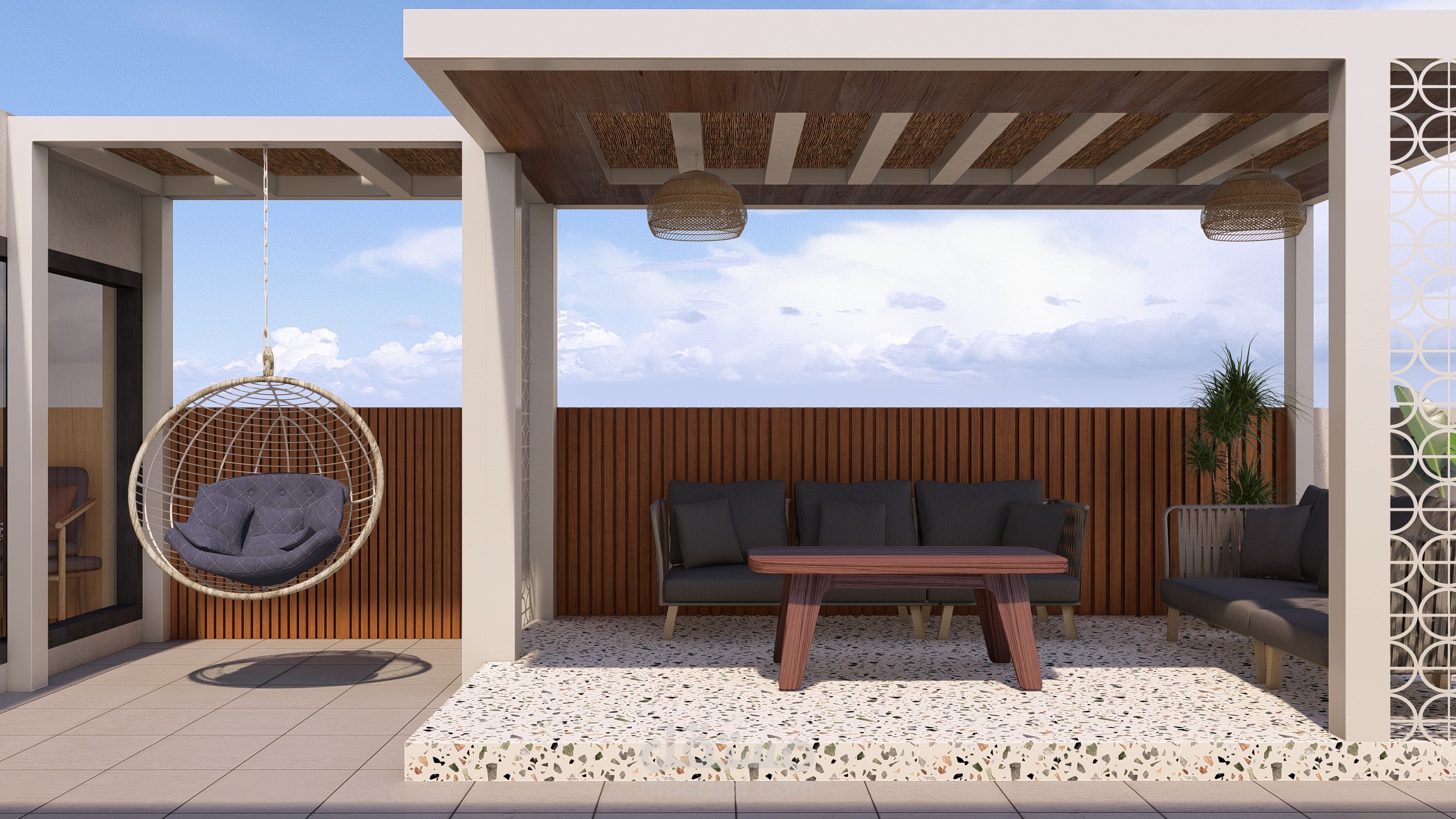 تصميم حديقة روف