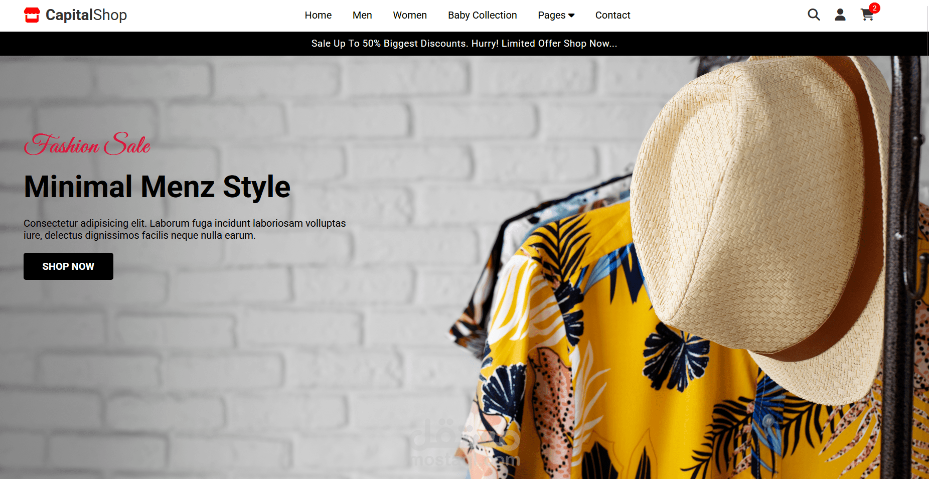 Capital Shop - Responsive E-Commerce Front-End Interface