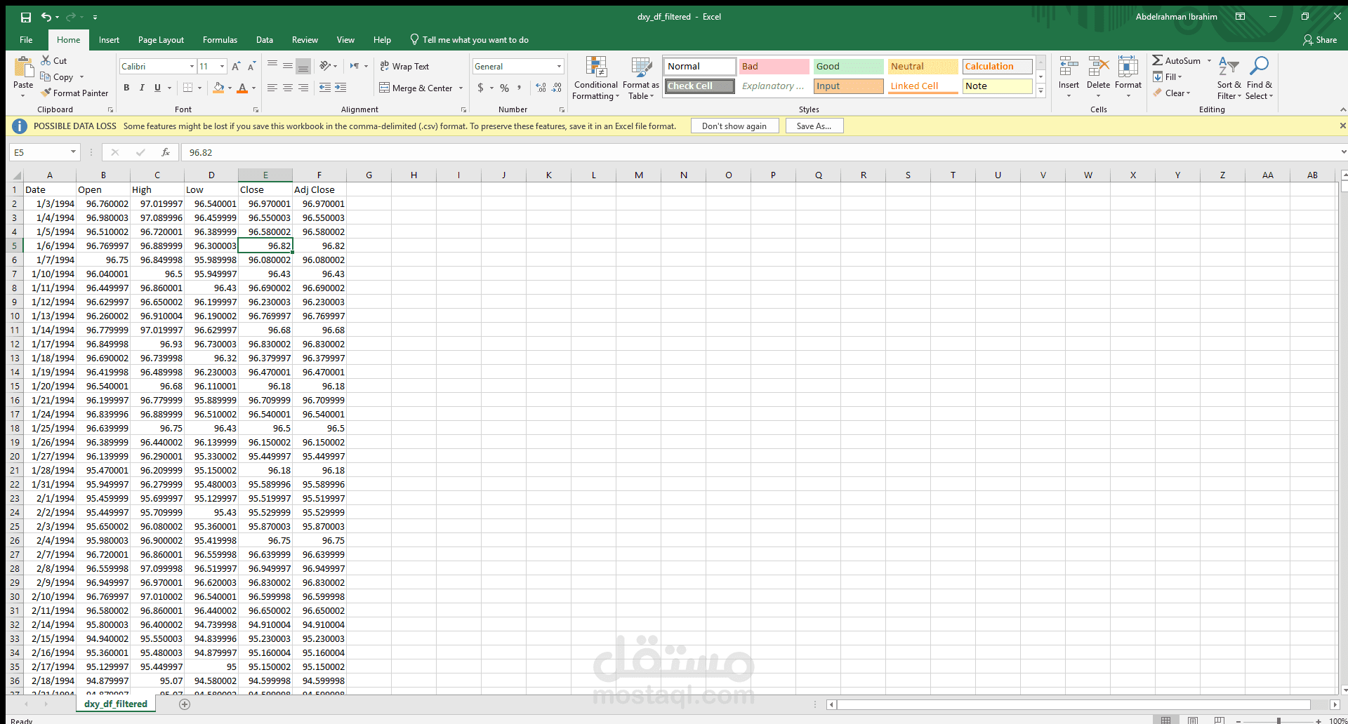 تنظيف ومعالجة بيانات المبيعات (Data Cleaning & Preprocessing)