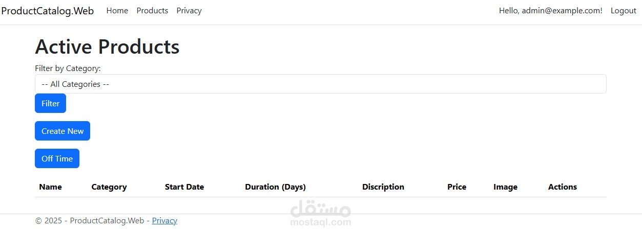 Product Catalog Web Application