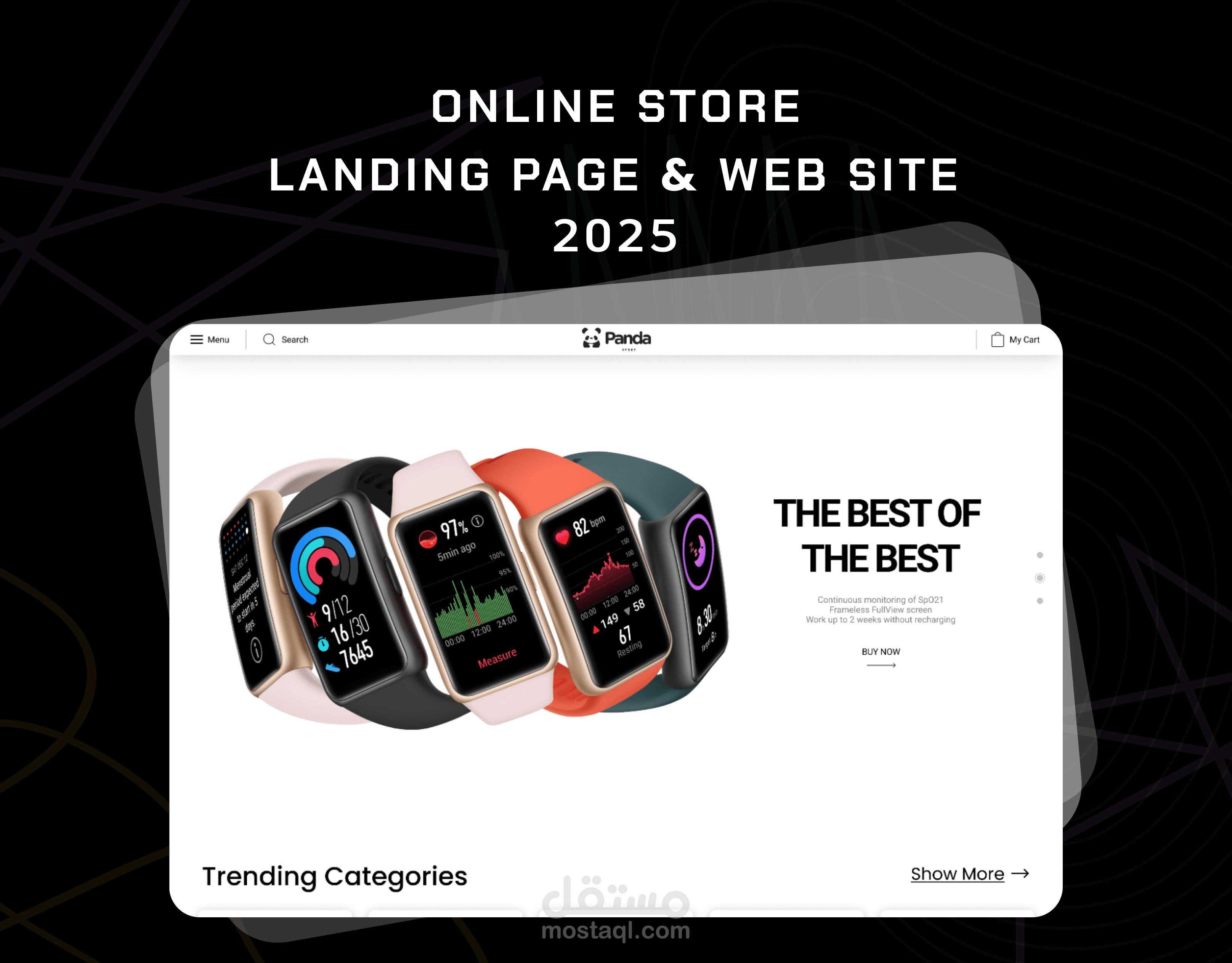 online-store landing page & web site (UIUX) design
