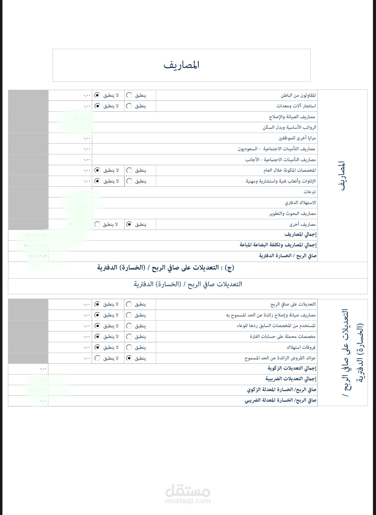 اعداد اقرار الزكاة