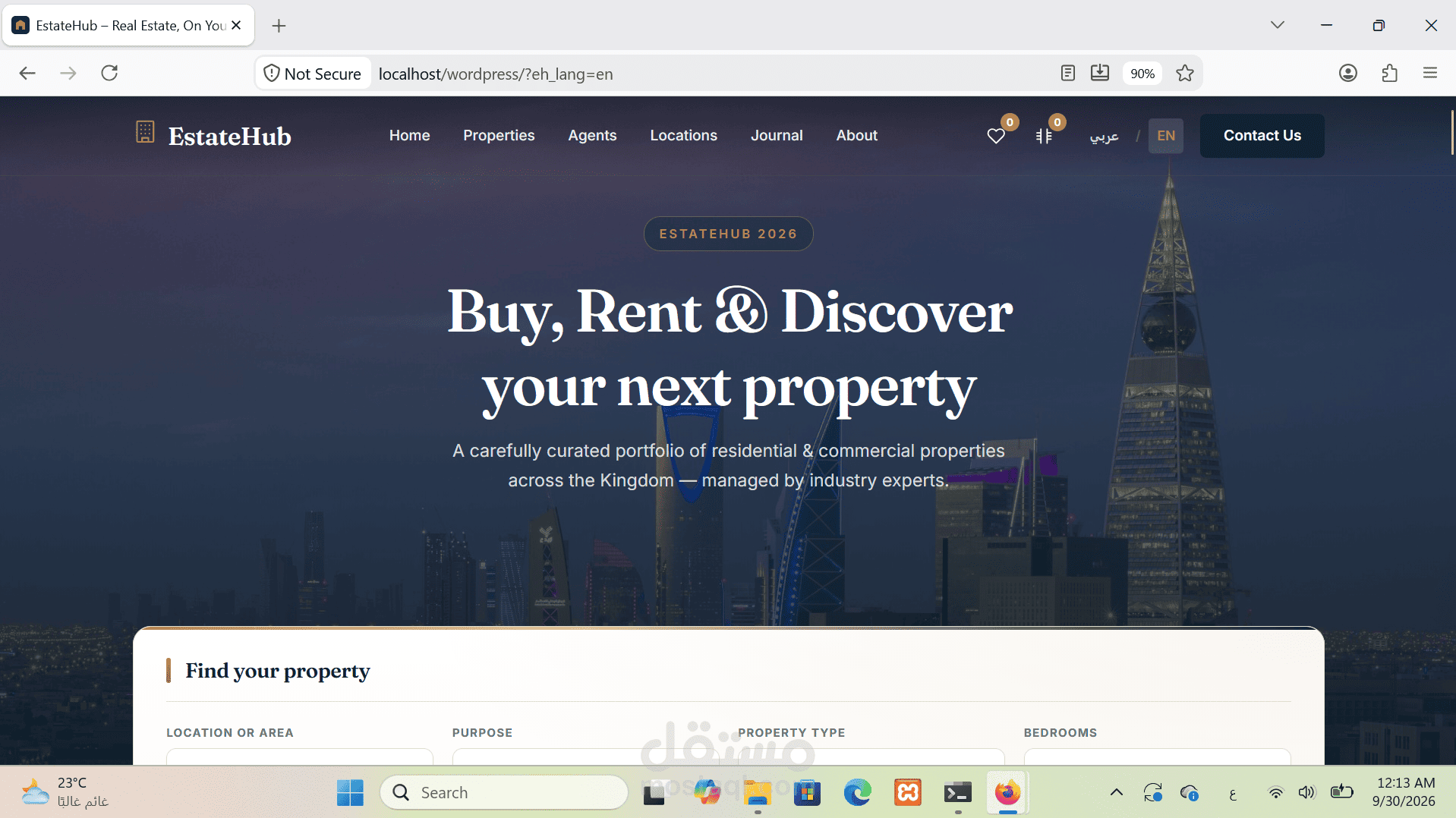 Estate Hub – منصة عقارية سعودية متكاملة