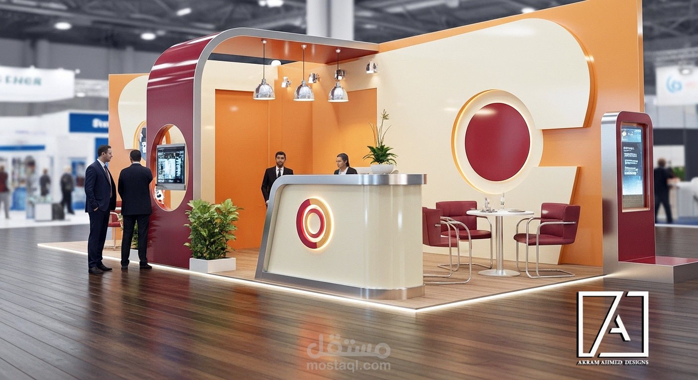 تصميم واخراج كشك تسويق داخل المول التجاري