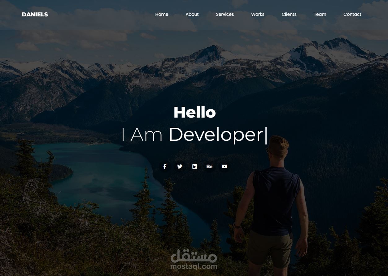 Landed page for aweb developer