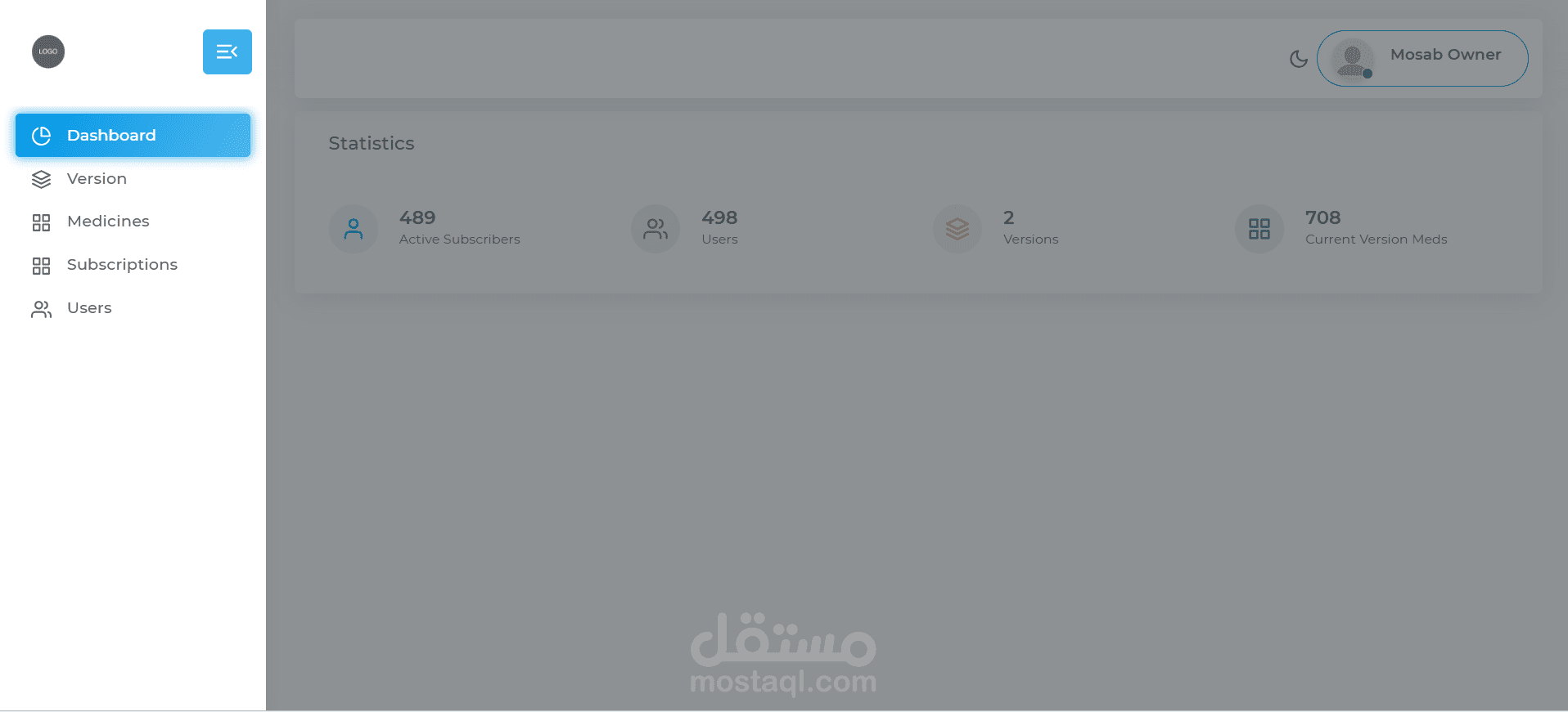 تطوير لوحة تحكم وواجهات برمجية لتطبيق معلومات الأدوية