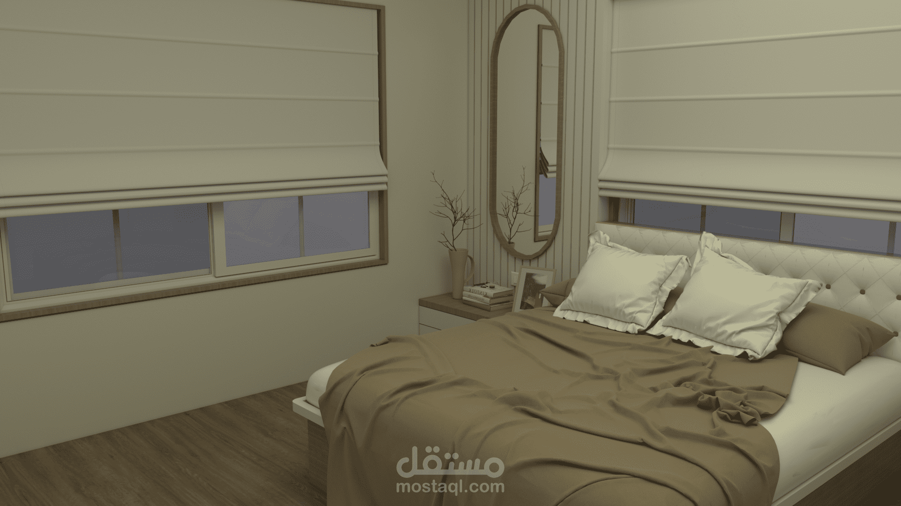 تصميم غرفة نوم على الطراز الحديث