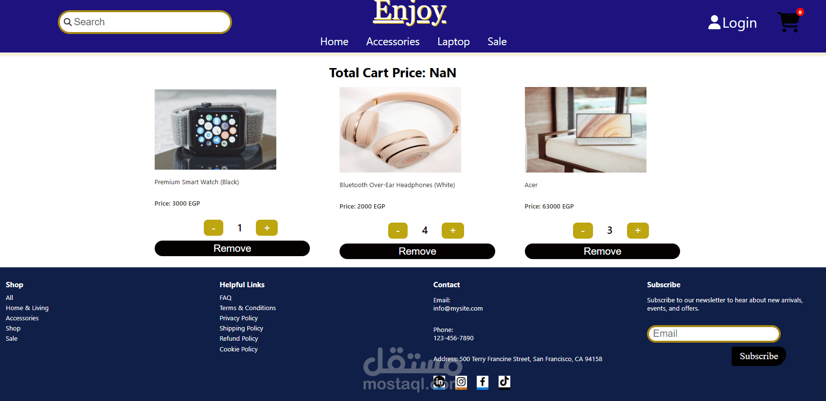 تصميم مواقع ويب تفاعلية وفعّالة باستخدام React     ecommerce