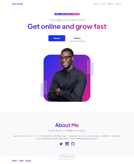 موقع شخصي احترافي – Personal Portfolio Website