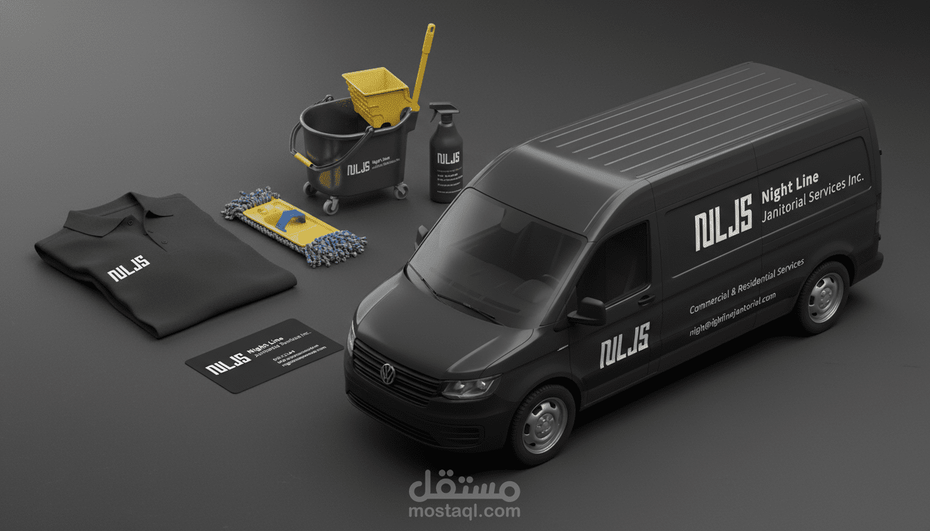 تصميم شعار Night Line Janitorial Services Inc