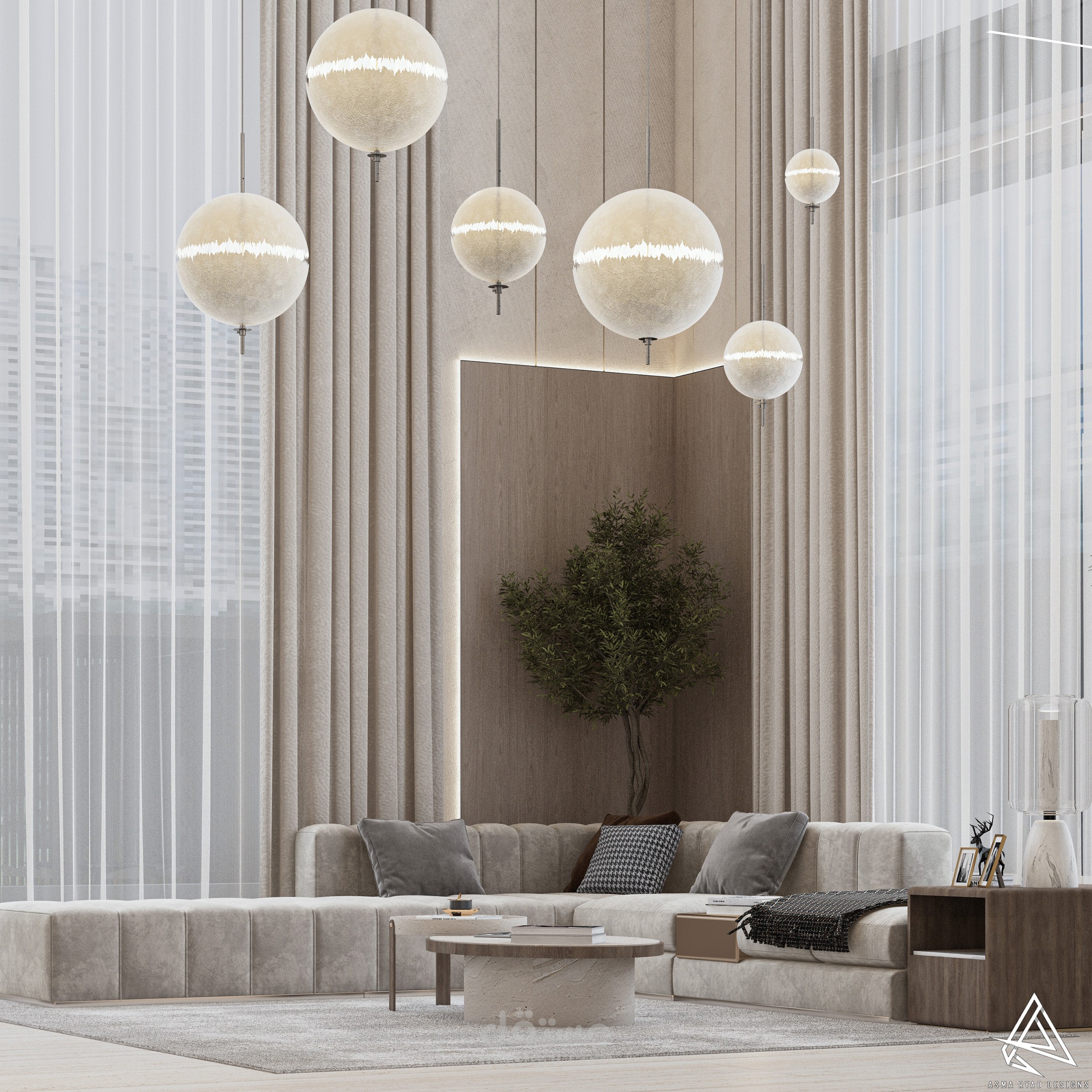 تصميم داخلي لفيلا سكنية  - جاباندي ستايل