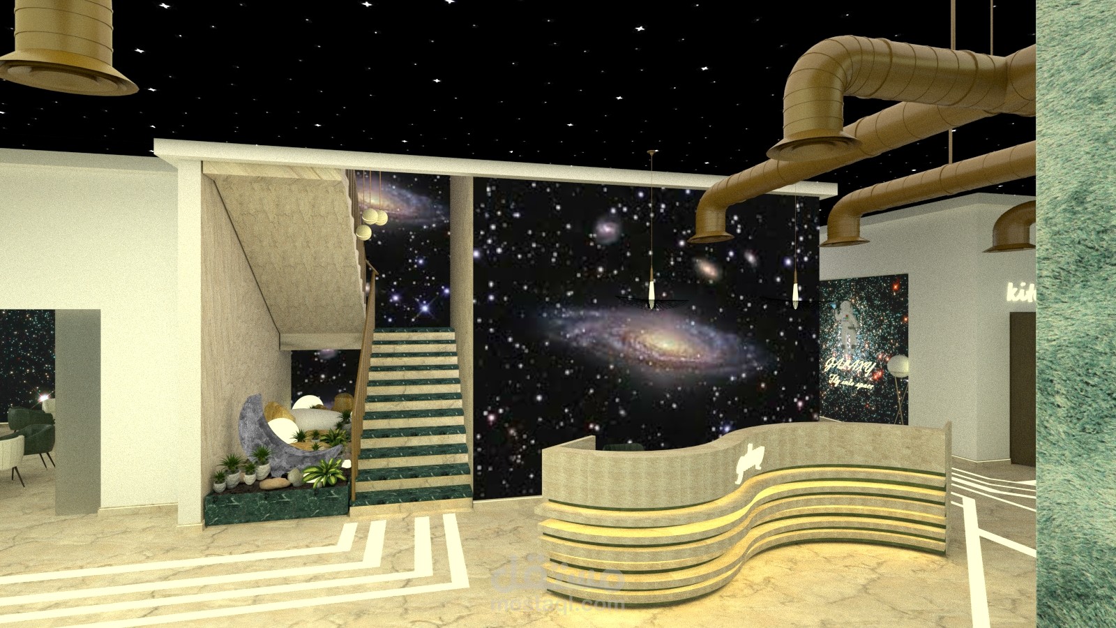 تصميم داخلي لمطعم