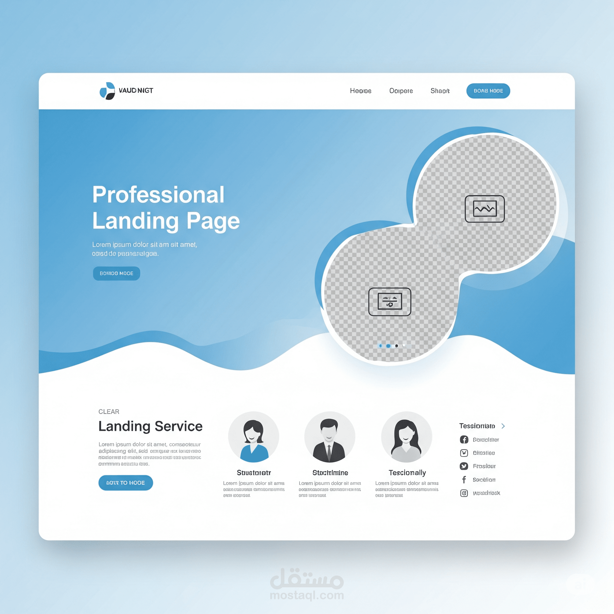 "تصميم صفحة هبوط احترافية لجذب العملاء وتحقيق مبيعات أعلى"