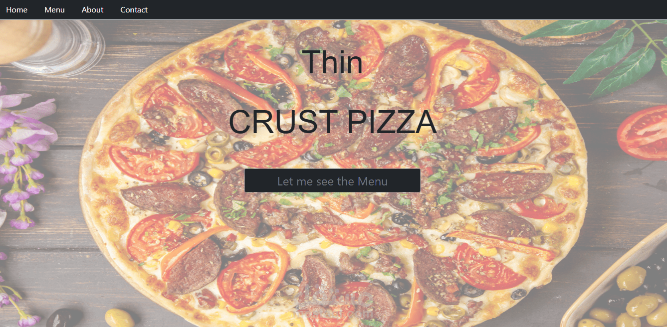 Pizza Restuarant page