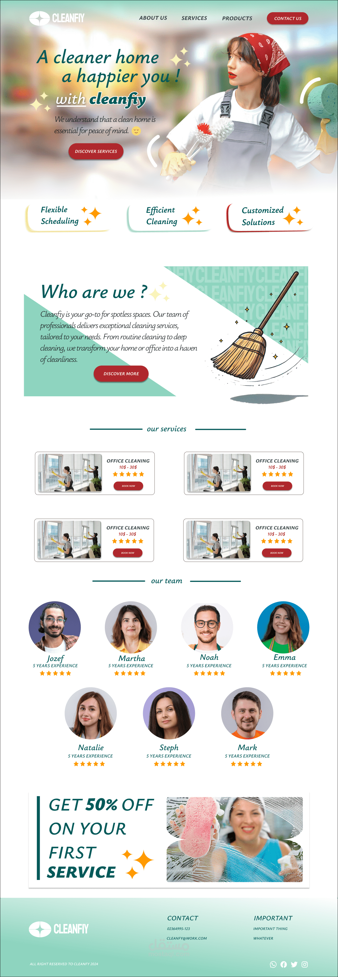 موقع cleanfiy لتقديم خدمات التنظيف المتنوعة