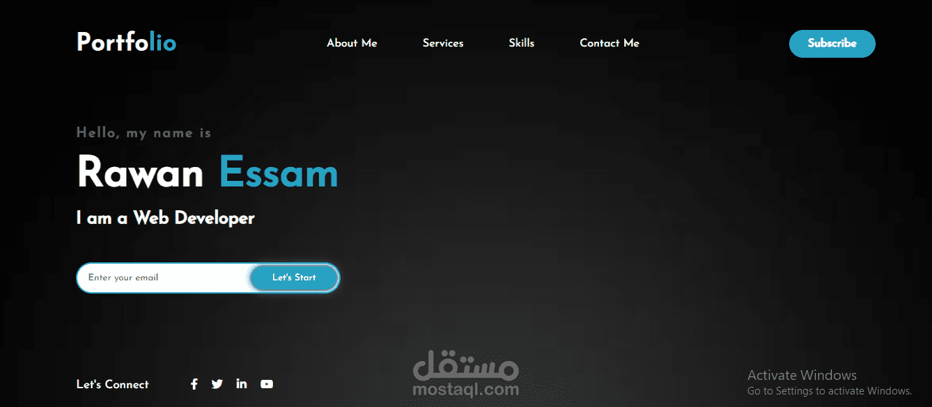 صفحة Portfolio